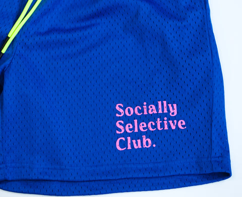 Socially Selective Mesh Shorts (BLUE)
