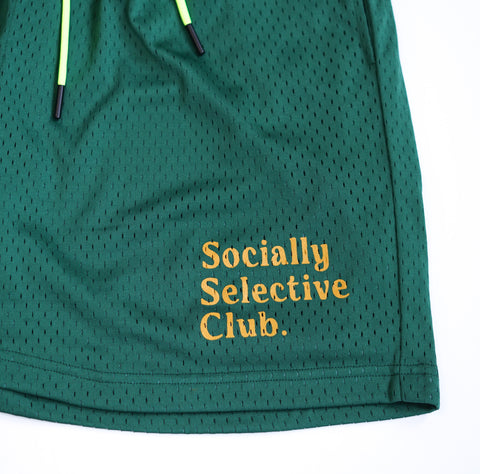Socially Selective Mesh Shorts (GREEN)