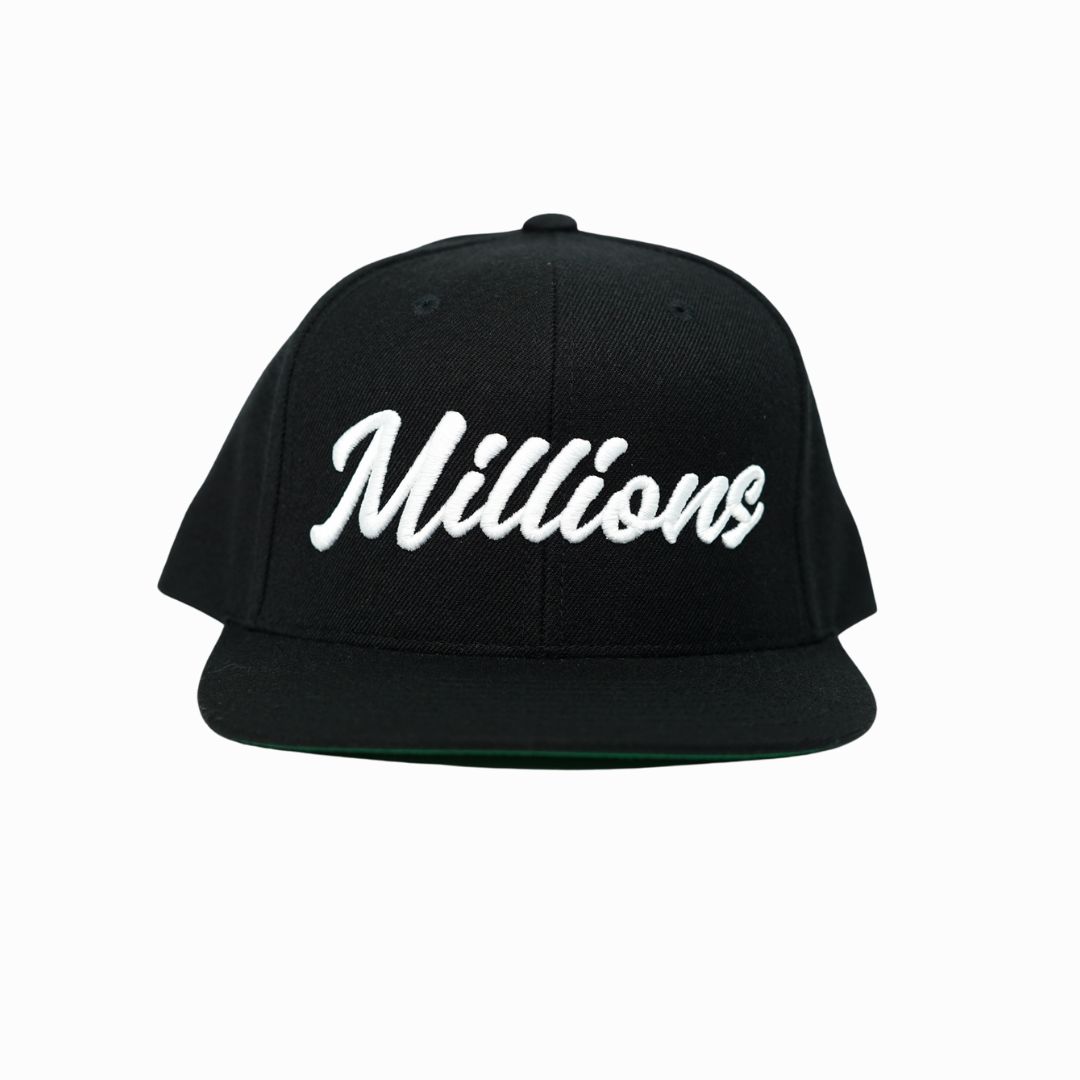 Millions Script Snap Back Hat